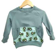 Pullover [ Kids 1-7 Jahre ] Pullover Trecker grün (Sweat mint)